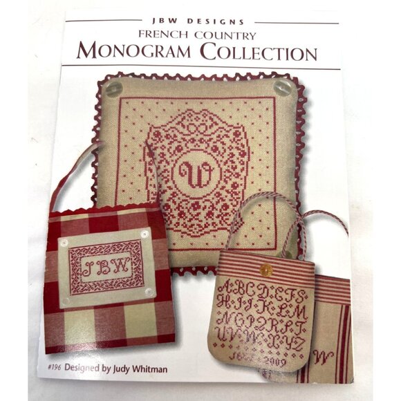 JBW Designs French Country Monogram Collection Cross Stitch Pattern - Picture 1 of 4